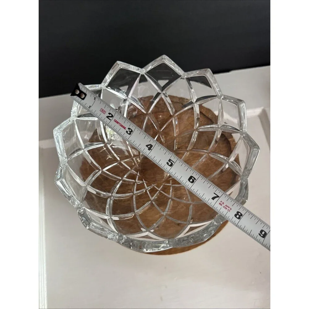 Vintage Mikasa Crescendo Crystal Bowl 8” Diameter